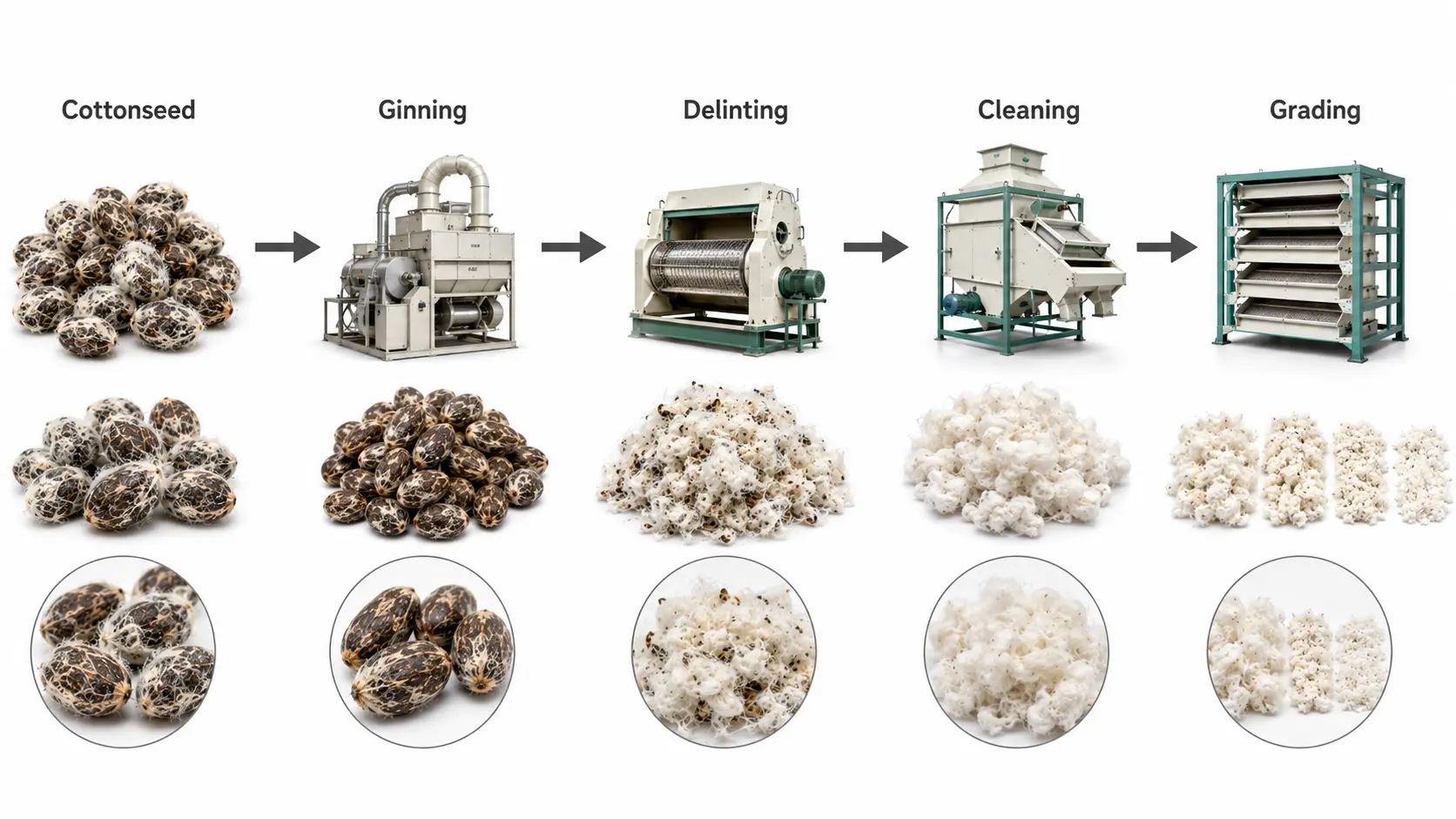 Cotton linter extraction process from cottonseed