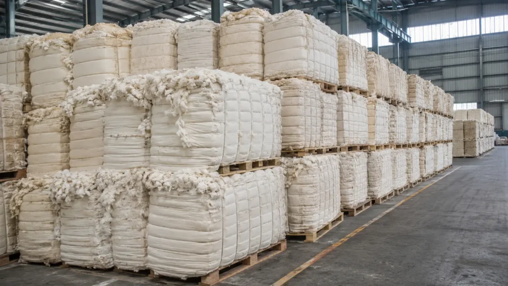 Cotton linters in bales